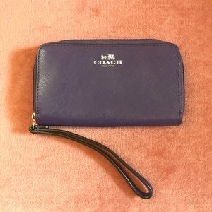 Coach Purple Wristlet w/Card Slots